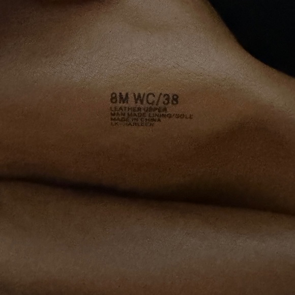 Made by Lucky🍀Brand they are size 8M Beige Swede knee highs. - Picture 4 of 5